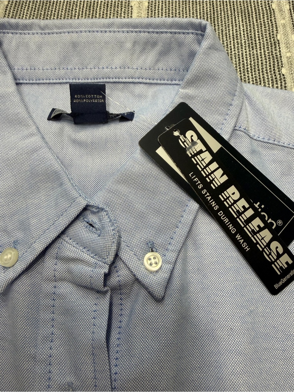 Blue Generation Classic Light Blue Button-Down Shirt - Picture 5 of 7